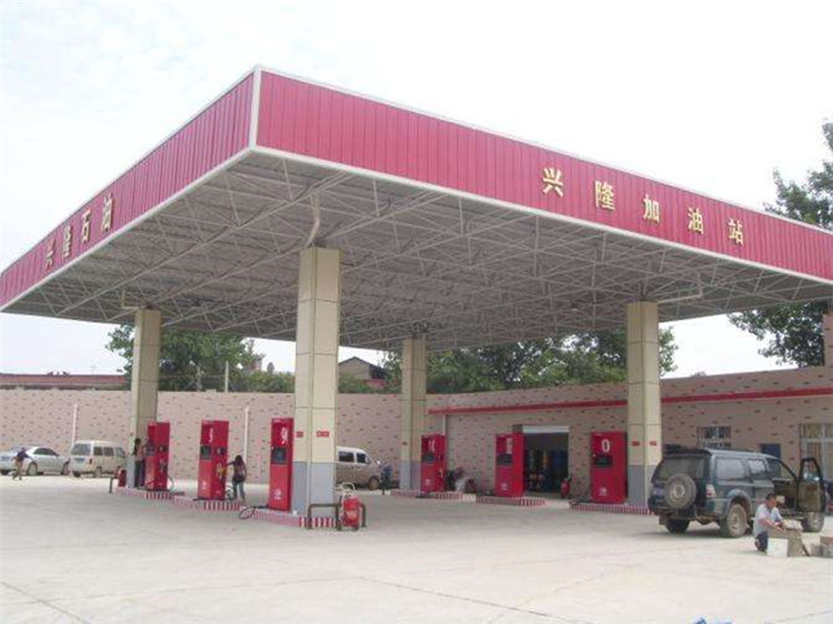 山南加油站钢结构网架案例9