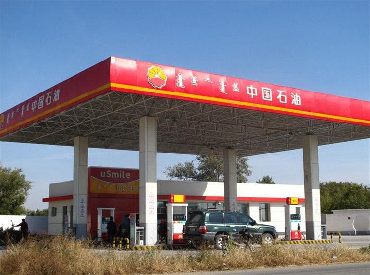 山南加油站钢结构网架案例1